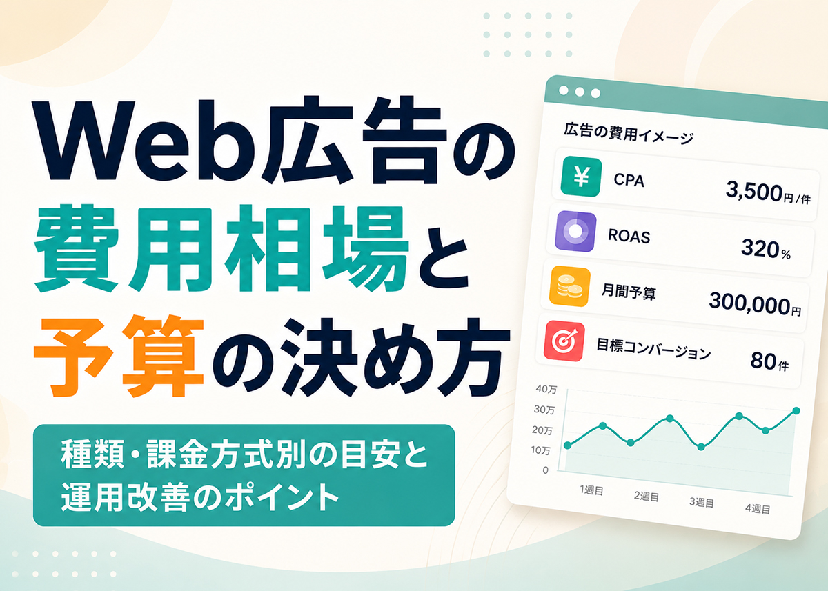 Web広告の費用相場と予算の決め方｜種類・課金方式別の目安と運用改善のポイント