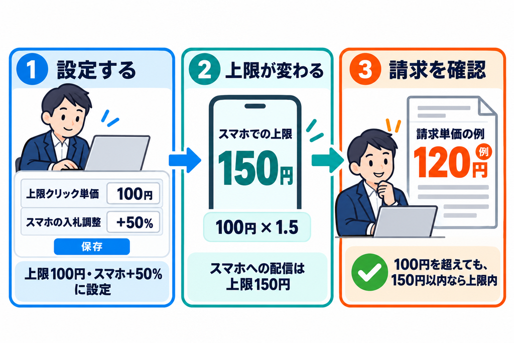 広告設定で変わるスマホ上限と請求例