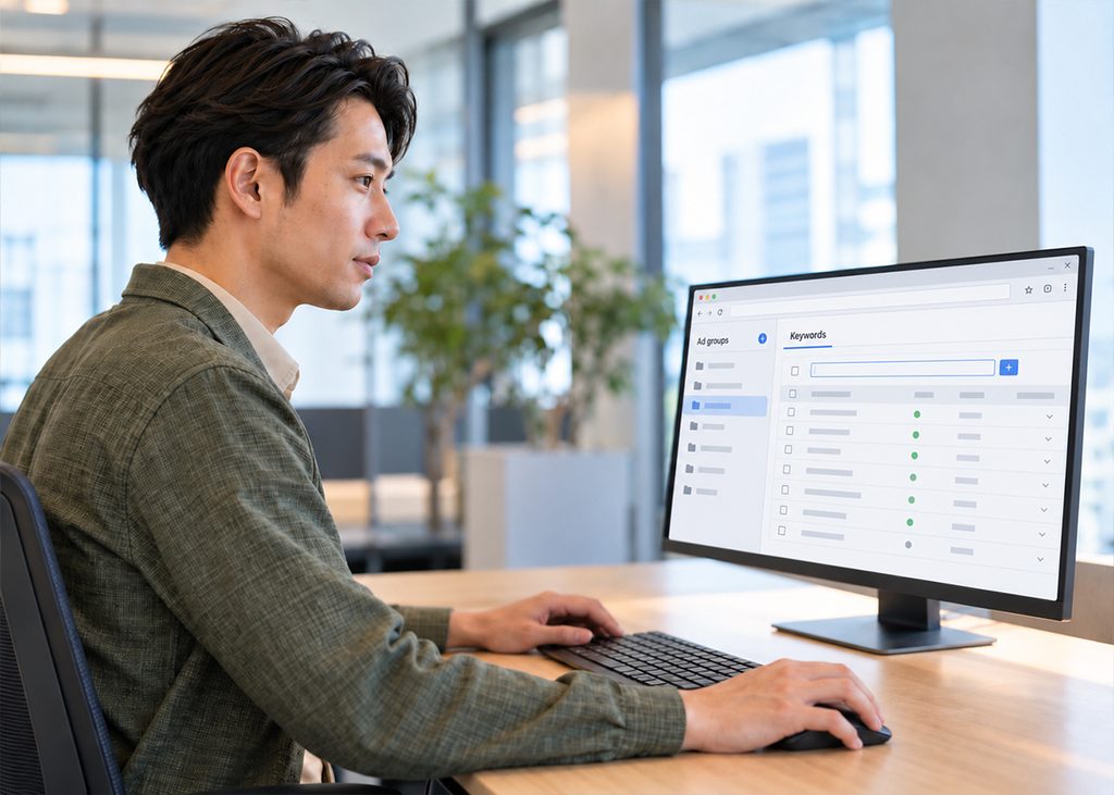 広告グループとキーワードを設定する